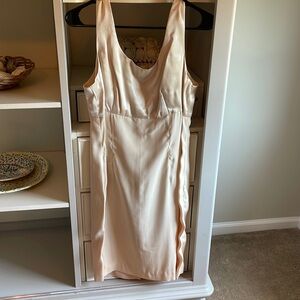 Champagne silk mini dress